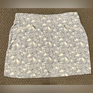 GGblue Athletic Skort Size XL Floral Animal Print Zip Pocket Pickleball Golf EUC